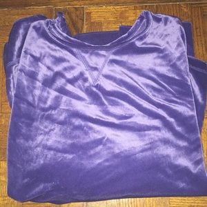 Blue velvet sweatshirt